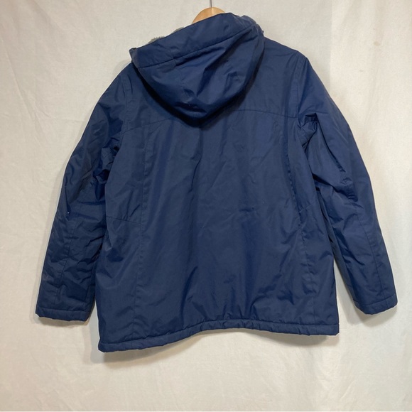 LL BEAN RAINCOAT SHERPA LINED BLUE SIZE 2X - Picture 7 of 9